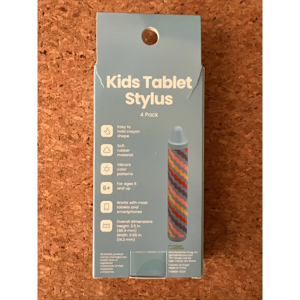 Kids Tablet Universal Crayon Stylus 4 pack